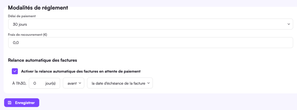 Paramétrage de la relance automatique des factures dans Digiforma