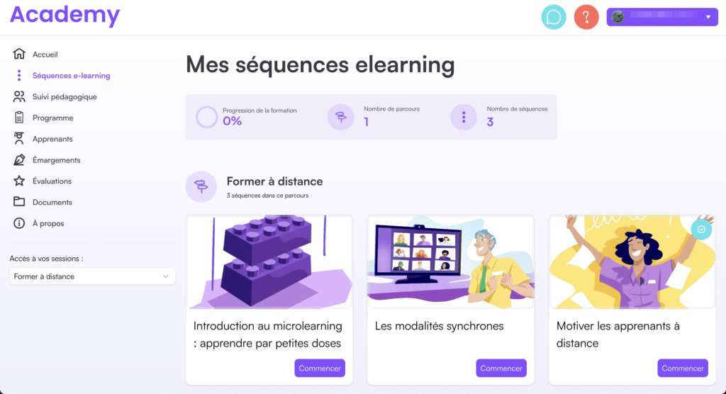Parcours E-learning personnalisés dans Digiforma