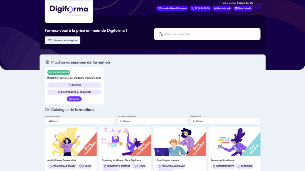 Nouvelle version du Catalogue en ligne Digiforma