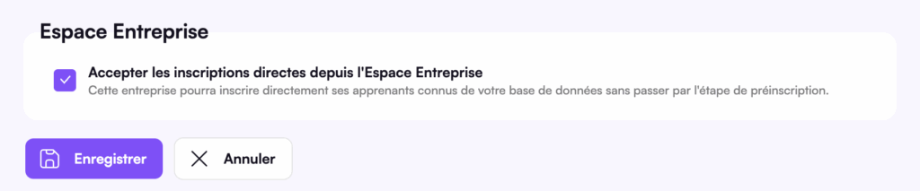 Inscription des apprenants depuis l'Espace Entreprise Digiforma