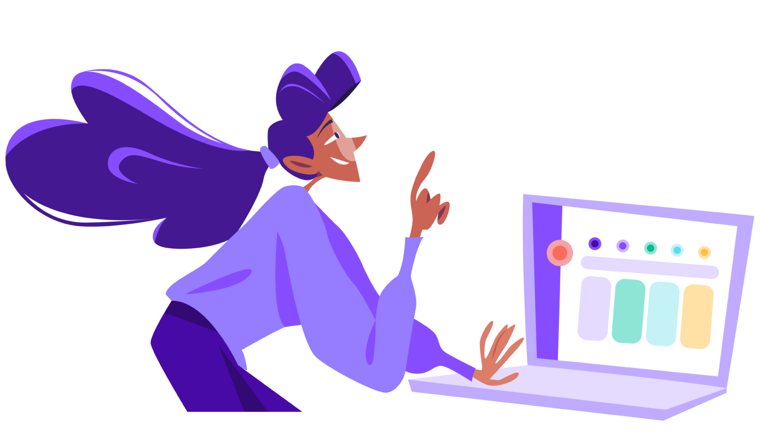 Pétronille en réflexion ordinateur - Digiforma