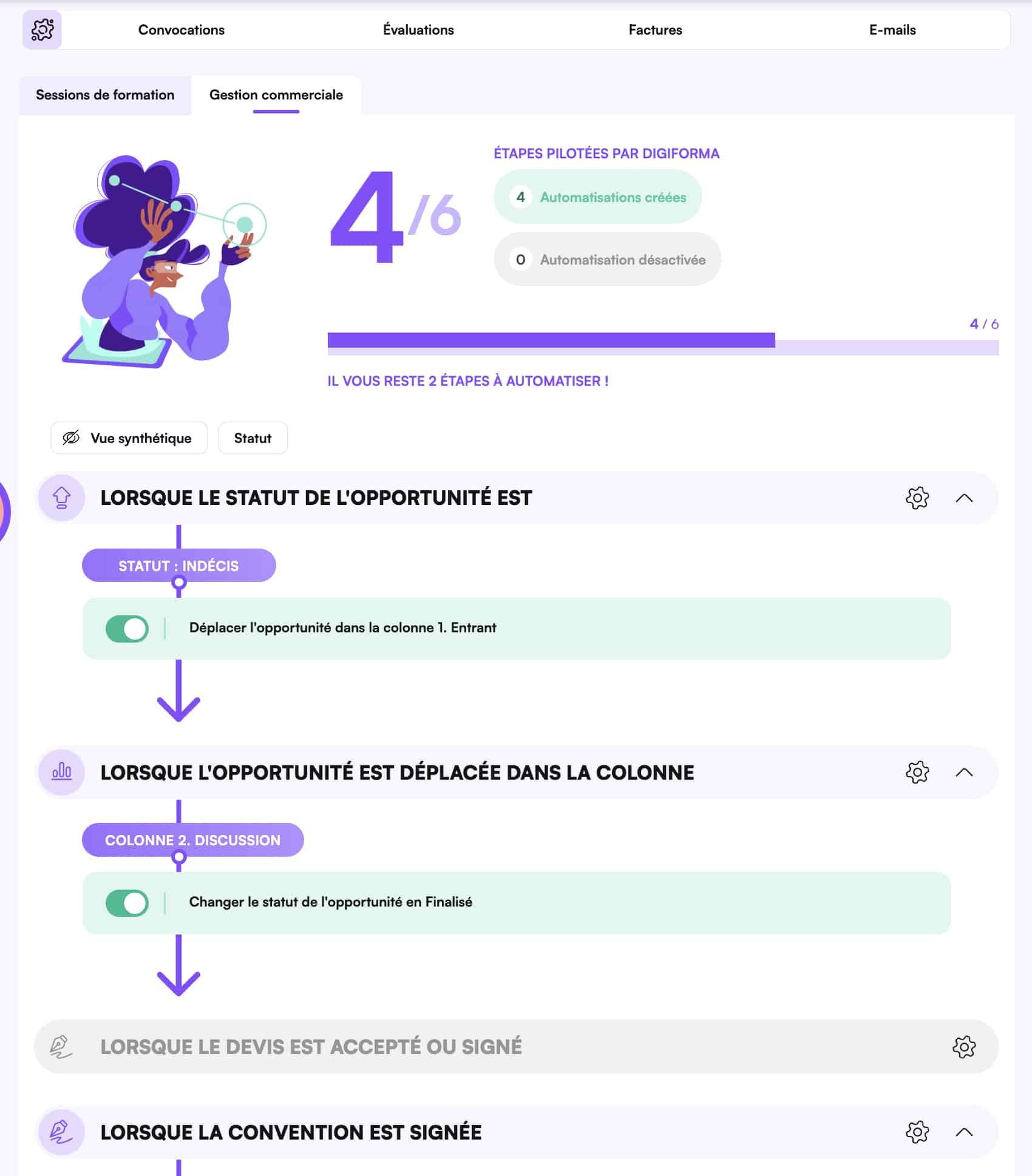 Automatisations - Gestion commerciale